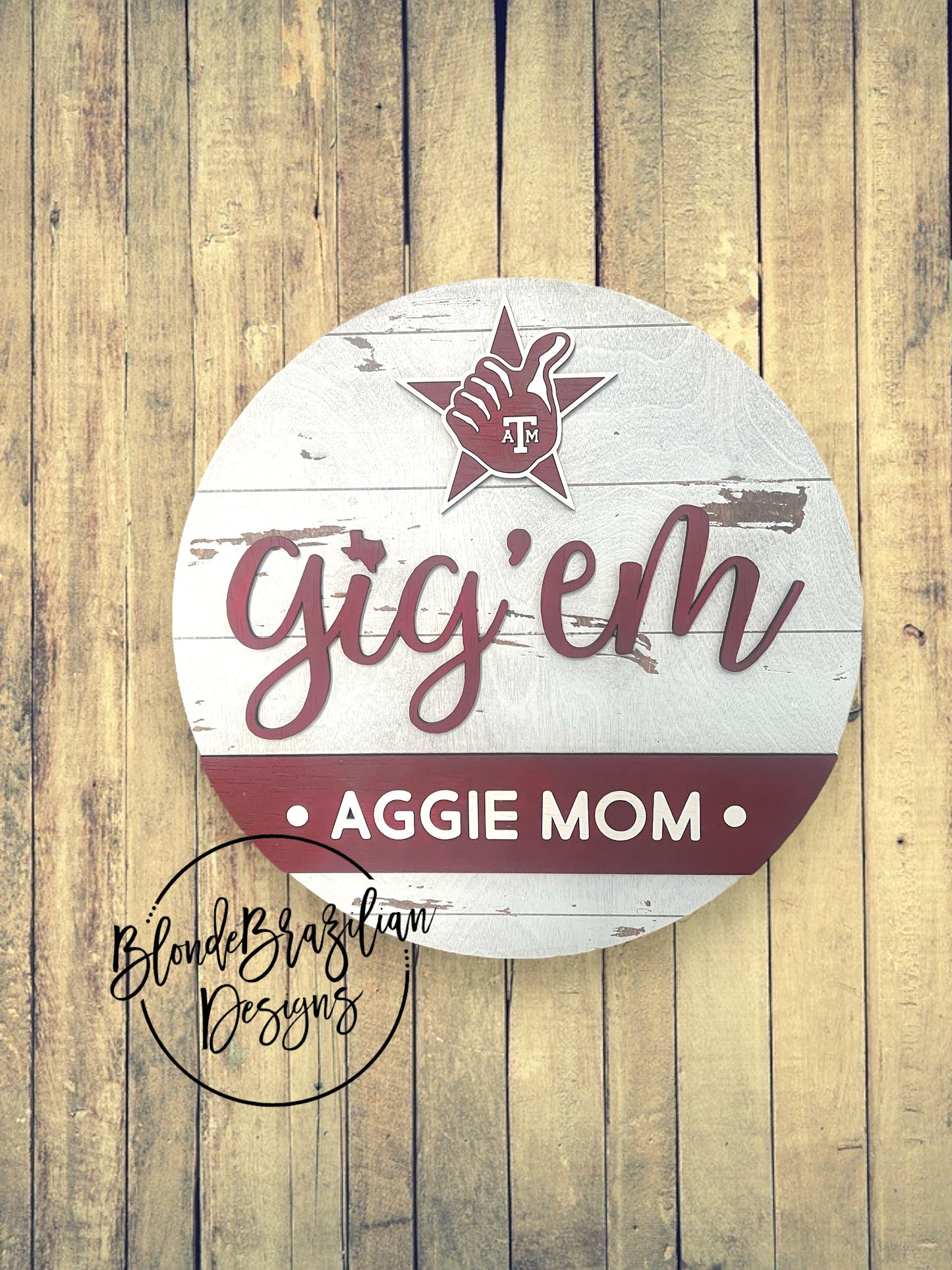 Gig'em Texas A&M Custom Door Hanger **CUSTOMIZABLE**