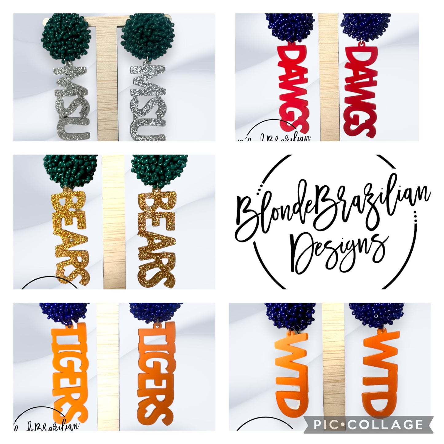 Team Spirit Earrings ** FREE SHIPPING **