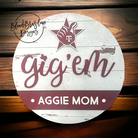 Gig'em Texas A&M Custom Door Hanger **CUSTOMIZABLE**