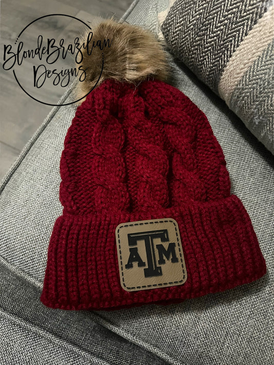 Texas A&M Pompom Hat **FREE SHIPPING**