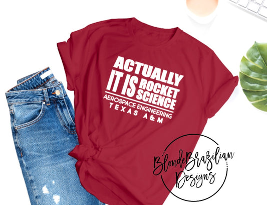 Aerospace Engineering - Texas A&M T-Shirt ** FREE SHIPPING **