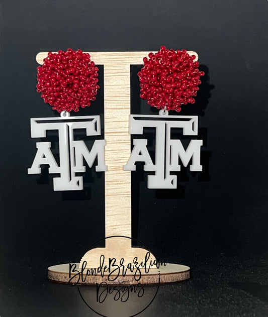 Texas A&M Aggie Earrings ** FREE SHIPPING **