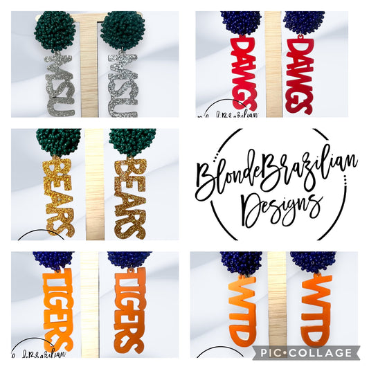Team Spirit Earrings ** FREE SHIPPING **